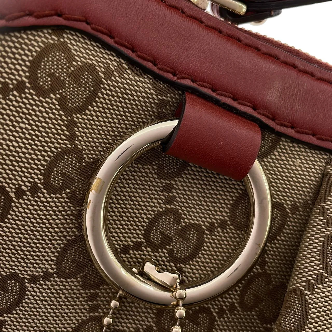 GUCCI 232955 FAFXG 肩背包 帆布 米色 帆布 中古品A - 縮圖 6