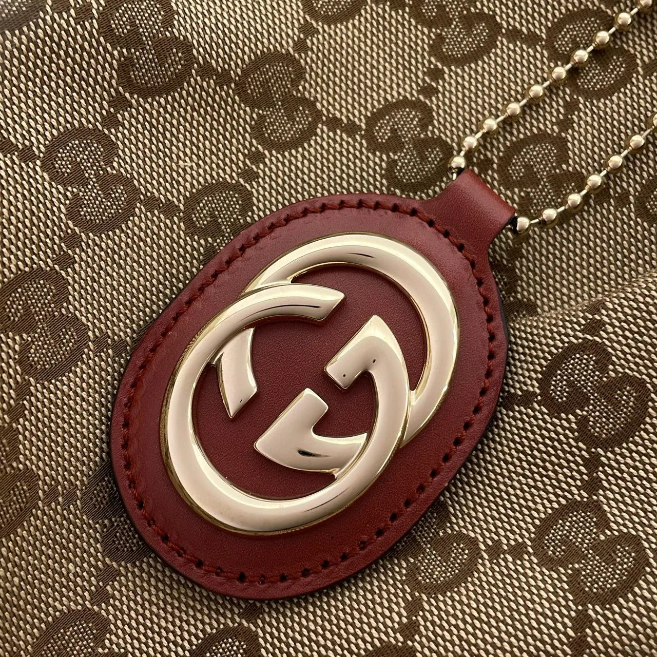 GUCCI 232955 FAFXG 肩背包 帆布 米色 帆布 中古品A - 縮圖 7