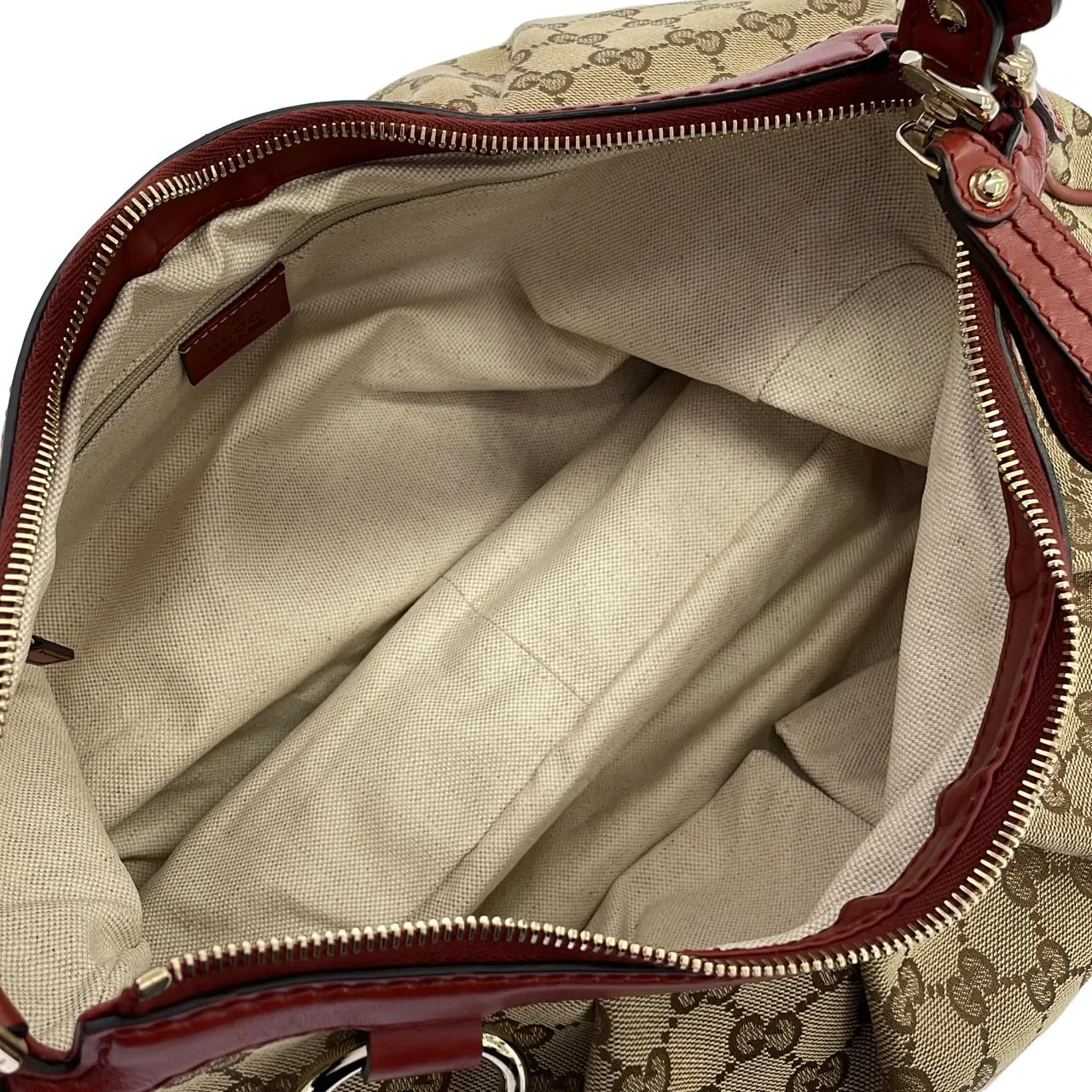 GUCCI 232955 FAFXG 肩背包 帆布 米色 帆布 中古品A - 縮圖 9