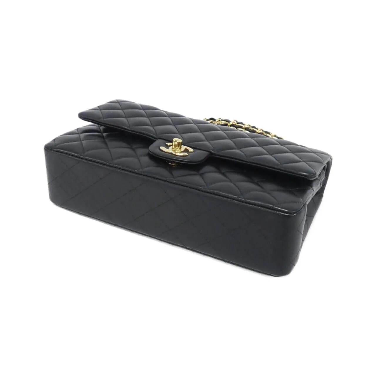 CHANEL Matelasse 1112 Shoulder Lambskin Black Lambskin Rank A - Thumbnail 3
