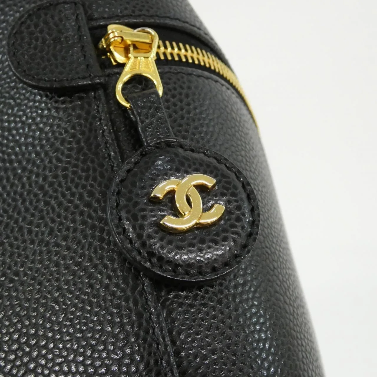 CHANEL 1998 Handbag Grained Calfskin 黑色 荔枝紋牛皮 中古品A - 縮圖 4