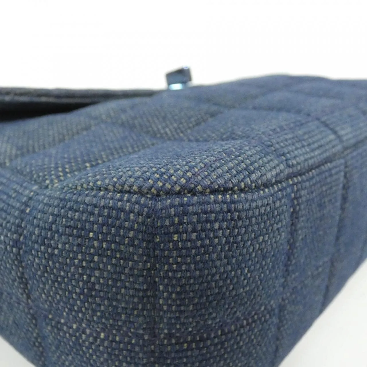 CHANEL Handbag Denim 藍色 牛仔布 中古品A - 縮圖 3