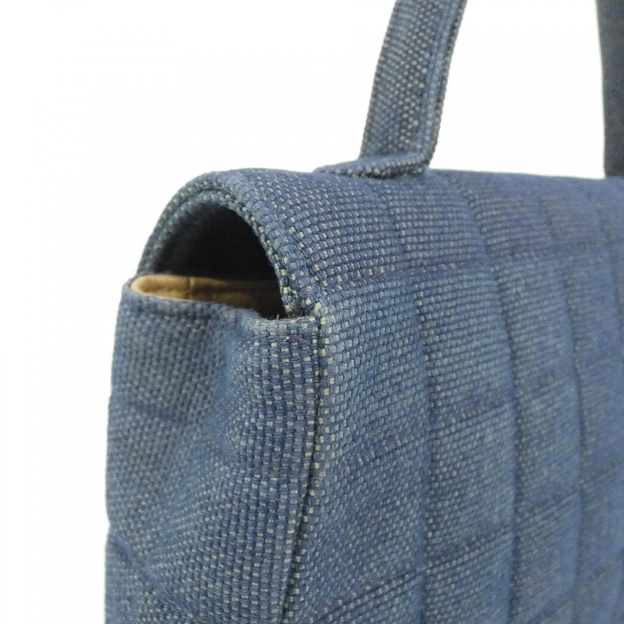 CHANEL Handbag Denim 藍色 牛仔布 中古品A - 縮圖 6