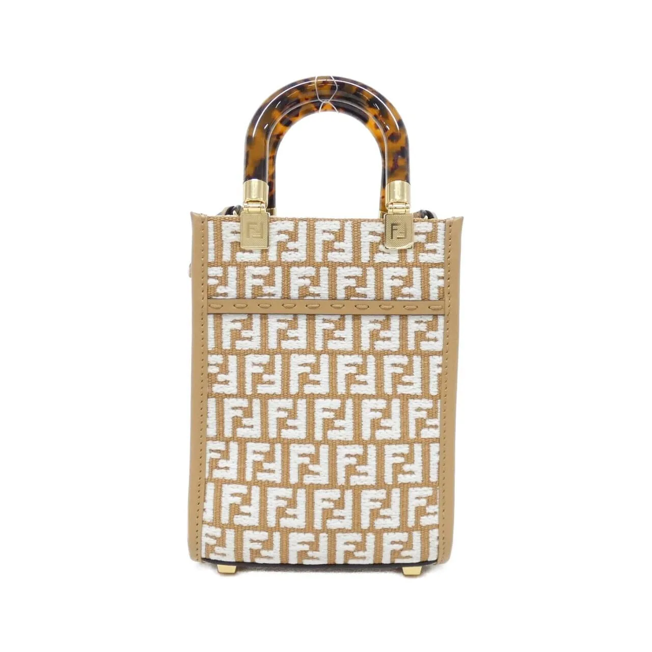 FENDI Sunshine Shopper 8BS051 AQ0X Handbag Canvas 黑色 帆布 中古品A - 縮圖 2