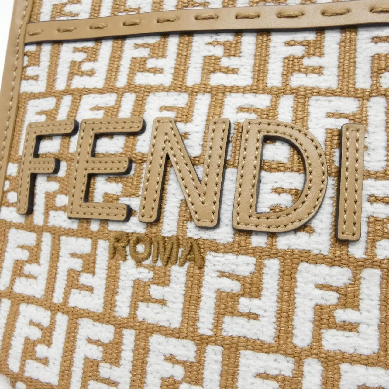 FENDI Sunshine Shopper 8BS051 AQ0X Handbag Canvas 黑色 帆布 中古品A - 縮圖 4