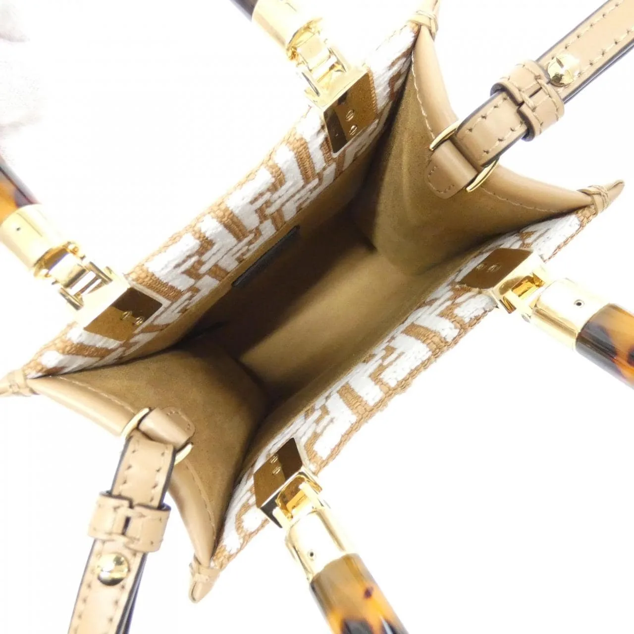 FENDI Sunshine Shopper 8BS051 AQ0X Handbag Canvas 黑色 帆布 中古品A - 縮圖 7