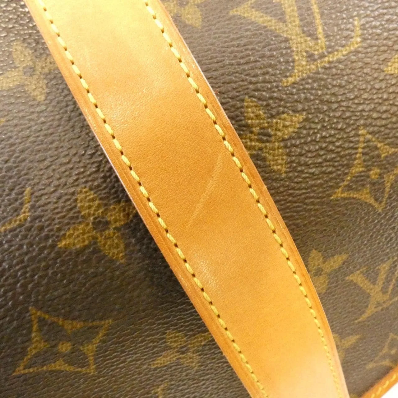 LOUIS VUITTON Saumur M42254 Shoulder Monogram 黑色 Monogram 中古品B - 縮圖 3