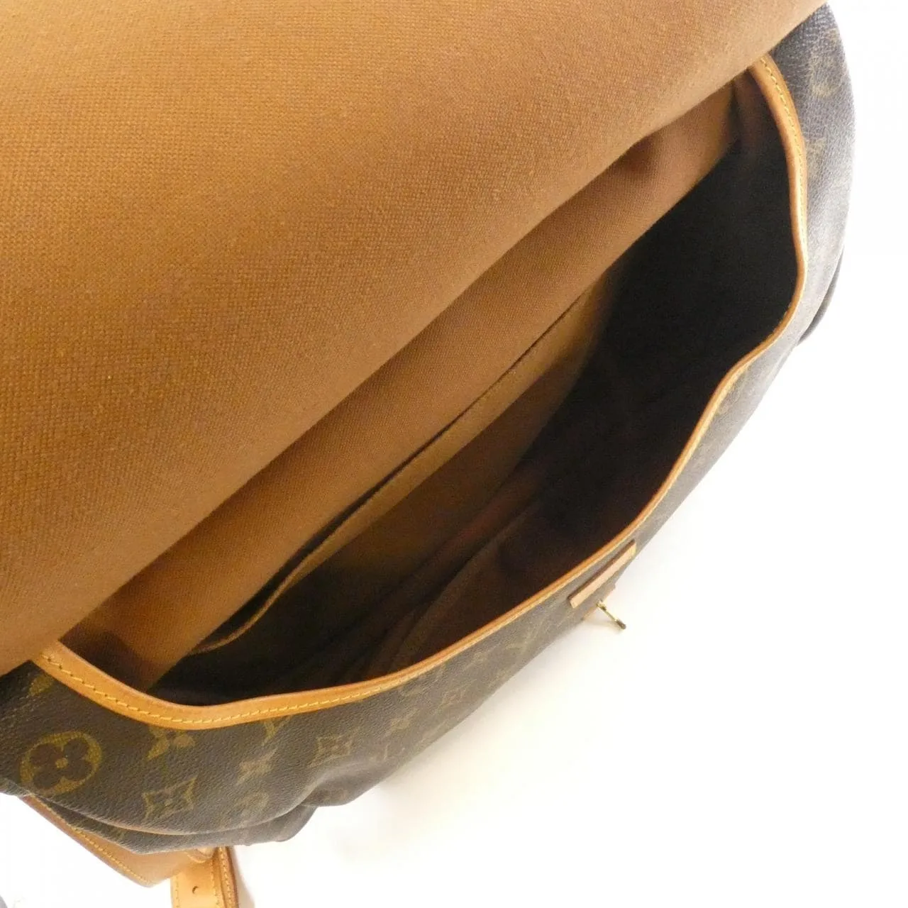 LOUIS VUITTON Saumur M42254 Shoulder Monogram 黑色 Monogram 中古品B - 縮圖 9