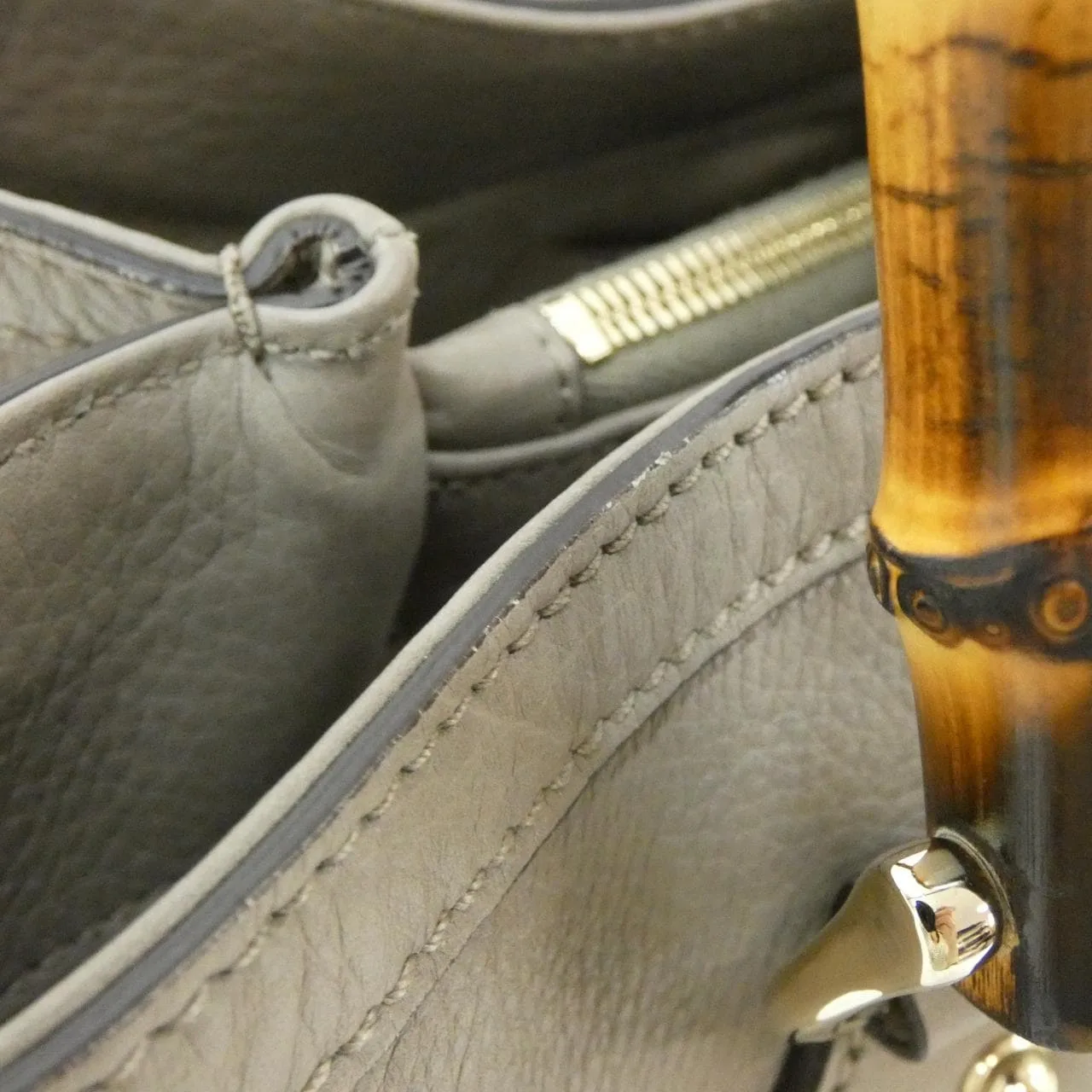 GUCCI 282317 A7M0G 手提包 皮革 黑色 皮革 中古品A - 縮圖 3