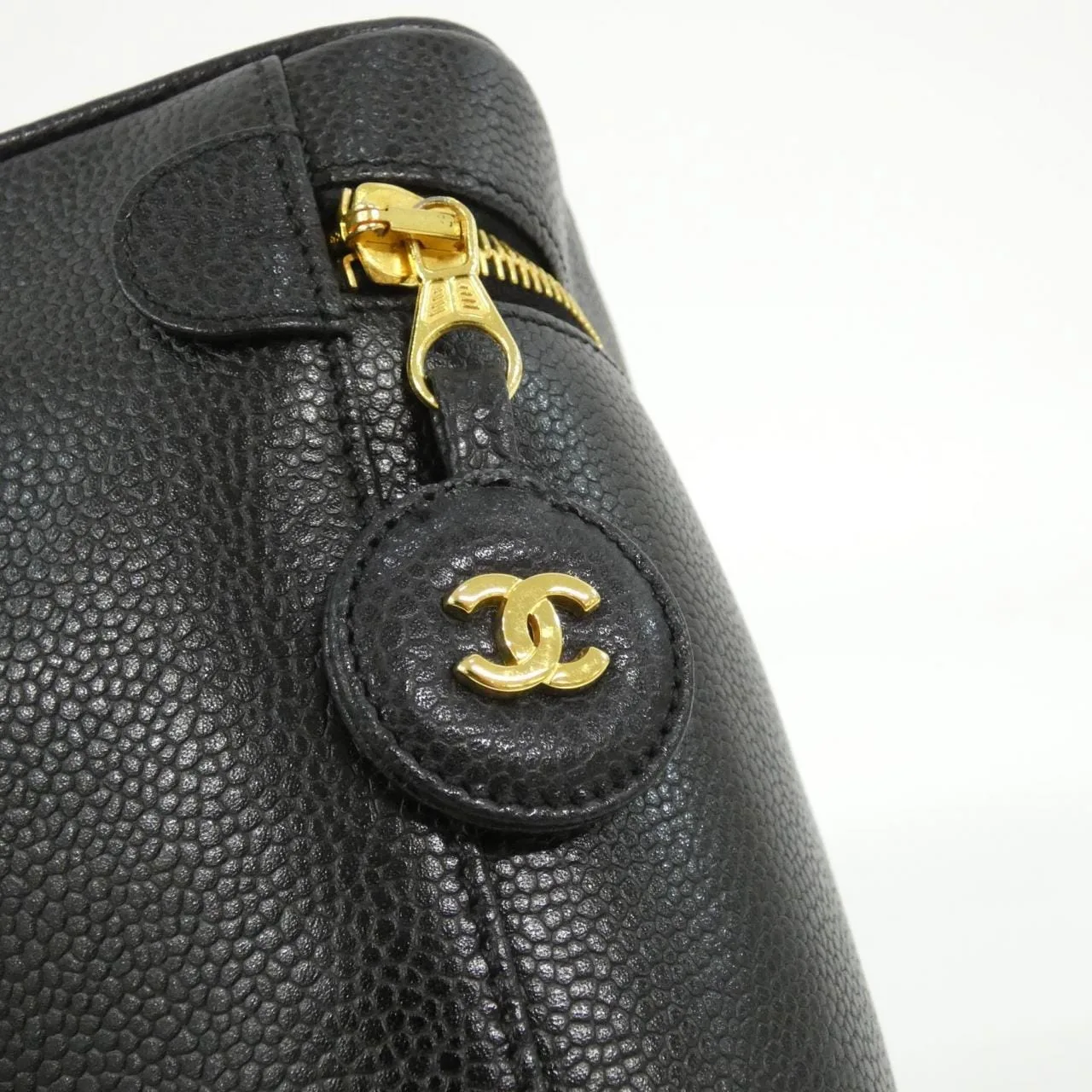 CHANEL 1998 Handbag Grained Calfskin 黑色 荔枝紋牛皮 中古品A - 縮圖 4