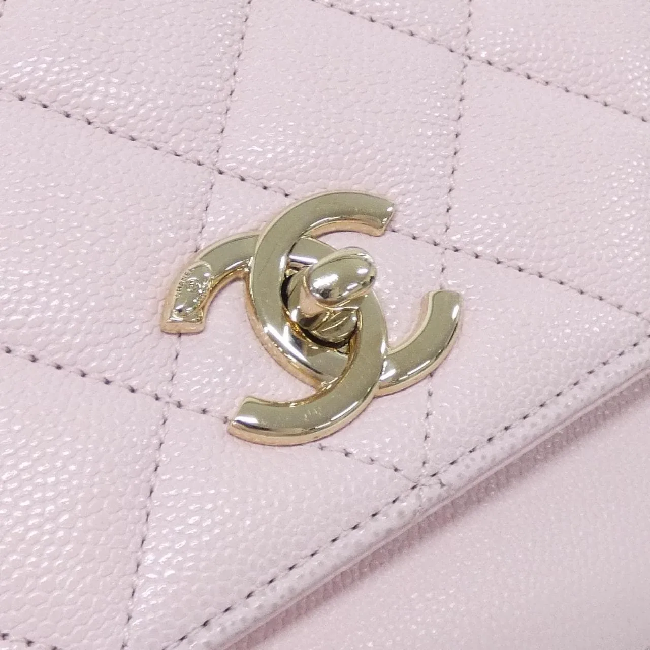 CHANEL 93607 手提包 荔枝紋牛皮 粉色 荔枝紋牛皮 中古品B - 縮圖 6
