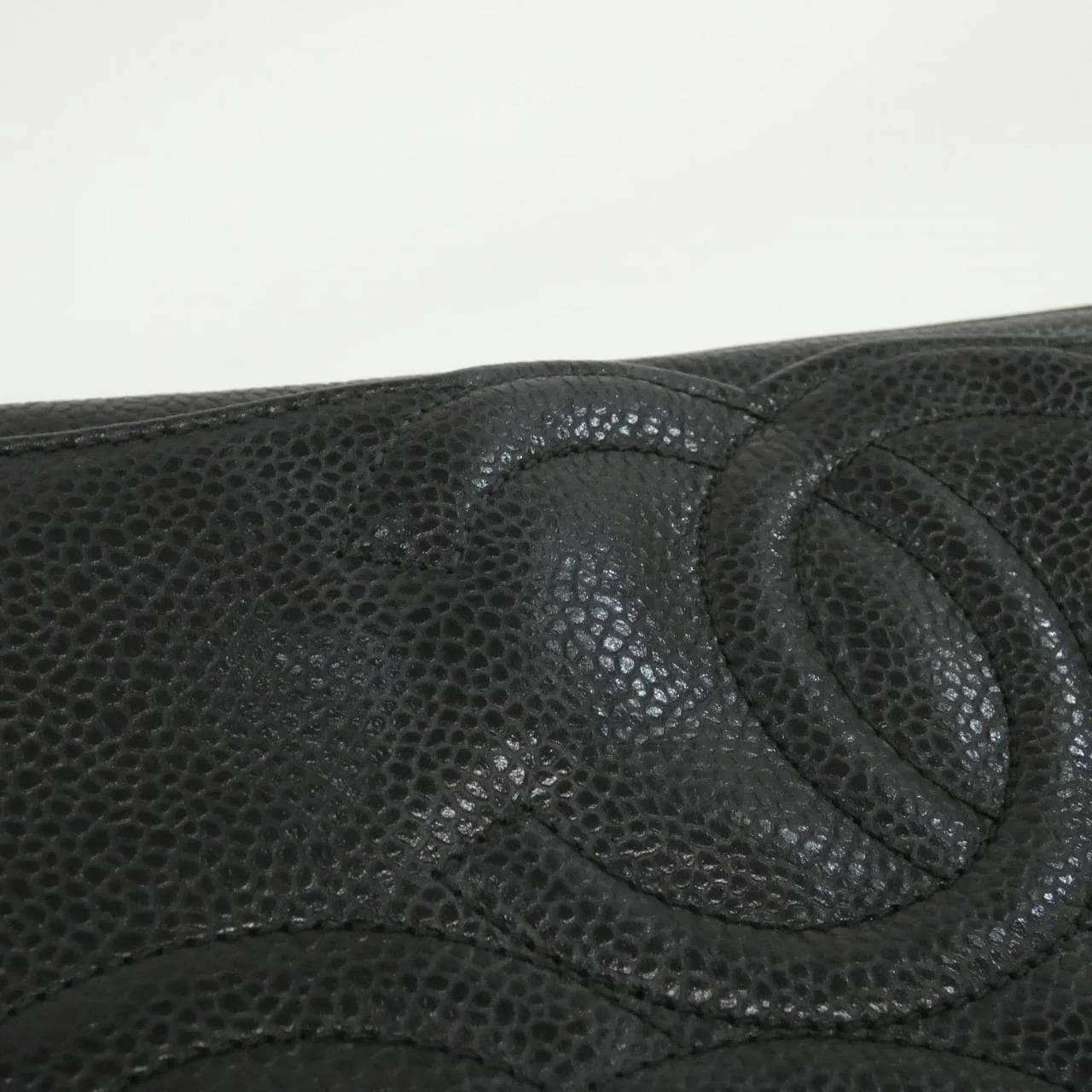 CHANEL Shoulder Caviar Leather 黑色 Caviar Leather 中古品A - 縮圖 6