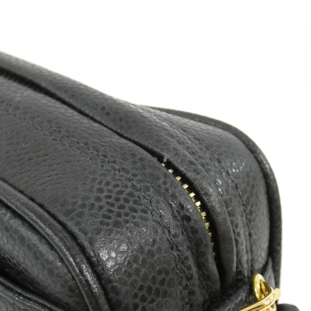 CHANEL Shoulder Caviar Leather 黑色 Caviar Leather 中古品A - 縮圖 7