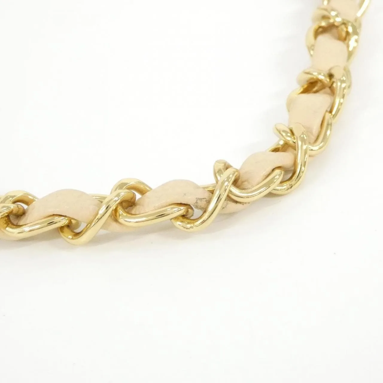 CHANEL Matelasse 1112 Shoulder Grained Calfskin 米色 荔枝紋牛皮 中古品A - 縮圖 5