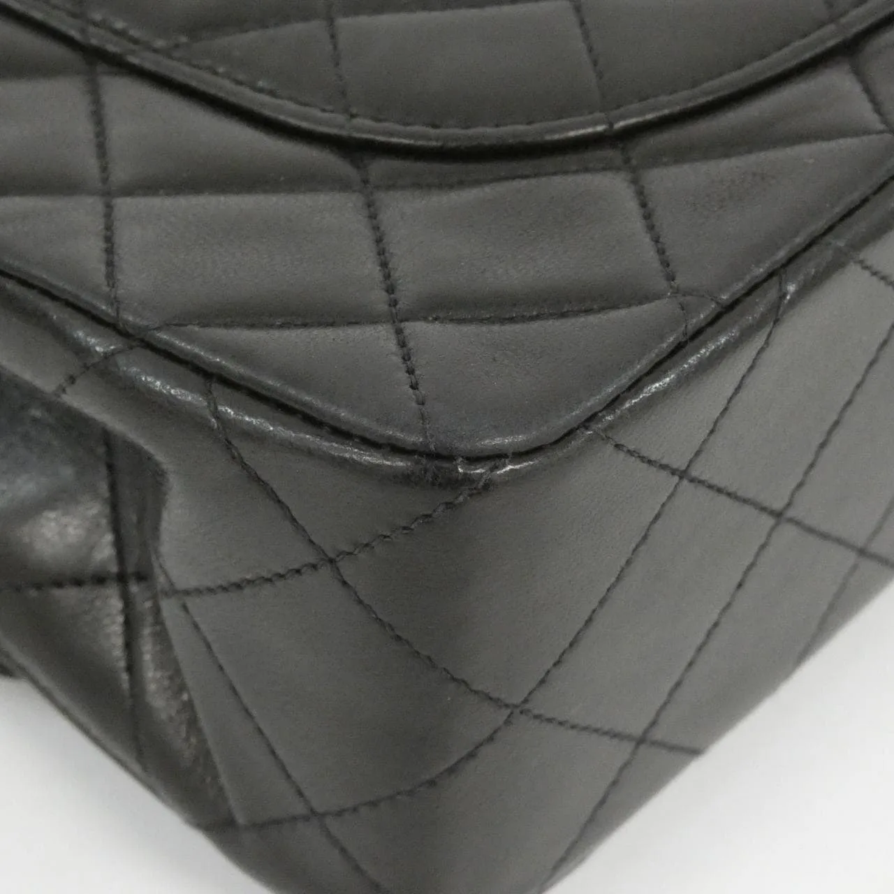 CHANEL Matelasse 1113 Shoulder Lambskin 黑色 羊皮 中古品A - 縮圖 3