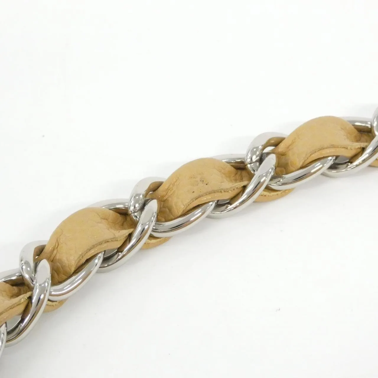 CHANEL Shoulder Caviar Leather 米色 Caviar Leather 中古品A - 縮圖 8