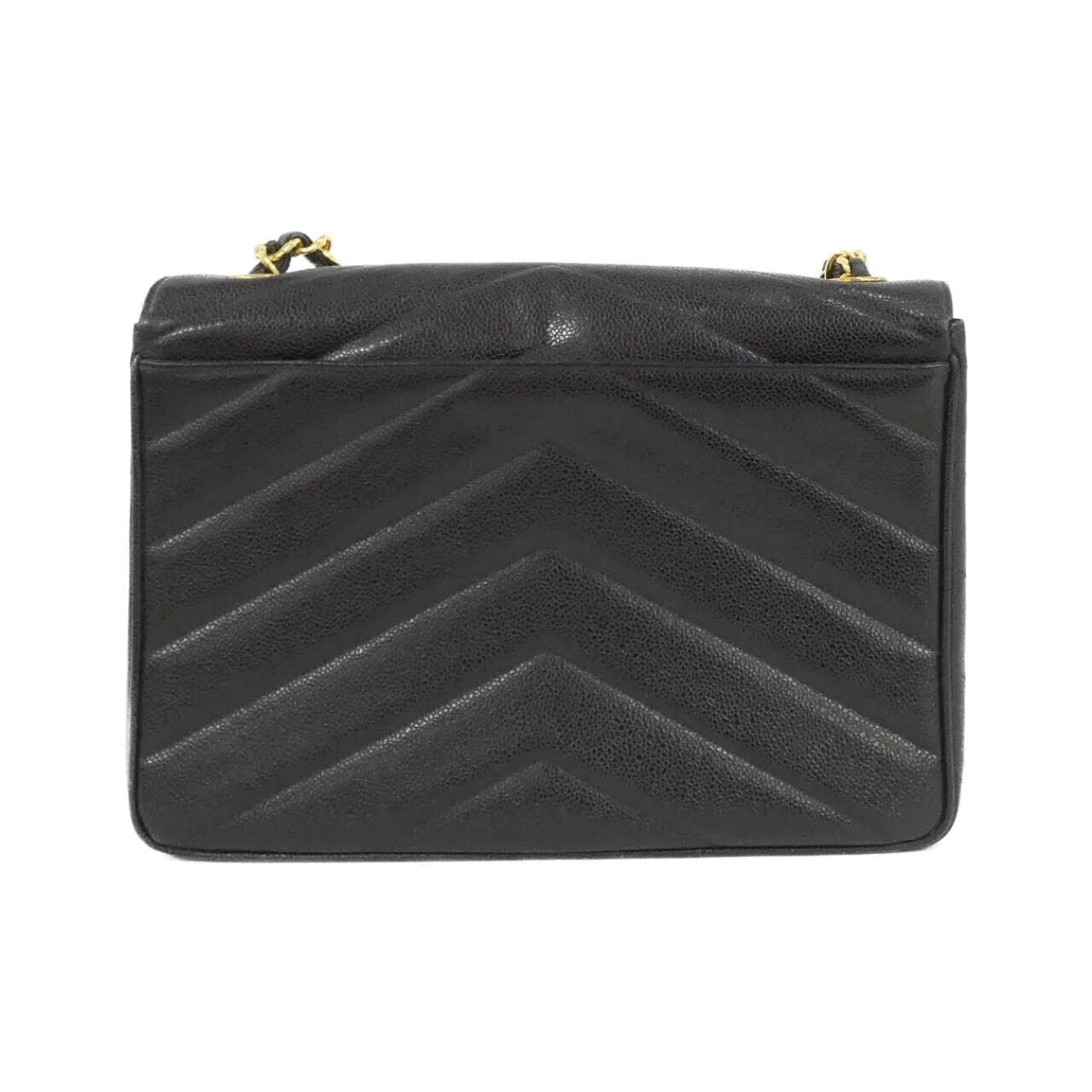 CHANEL Shoulder Caviar Leather 黑色 Caviar Leather 中古品A - 縮圖 2