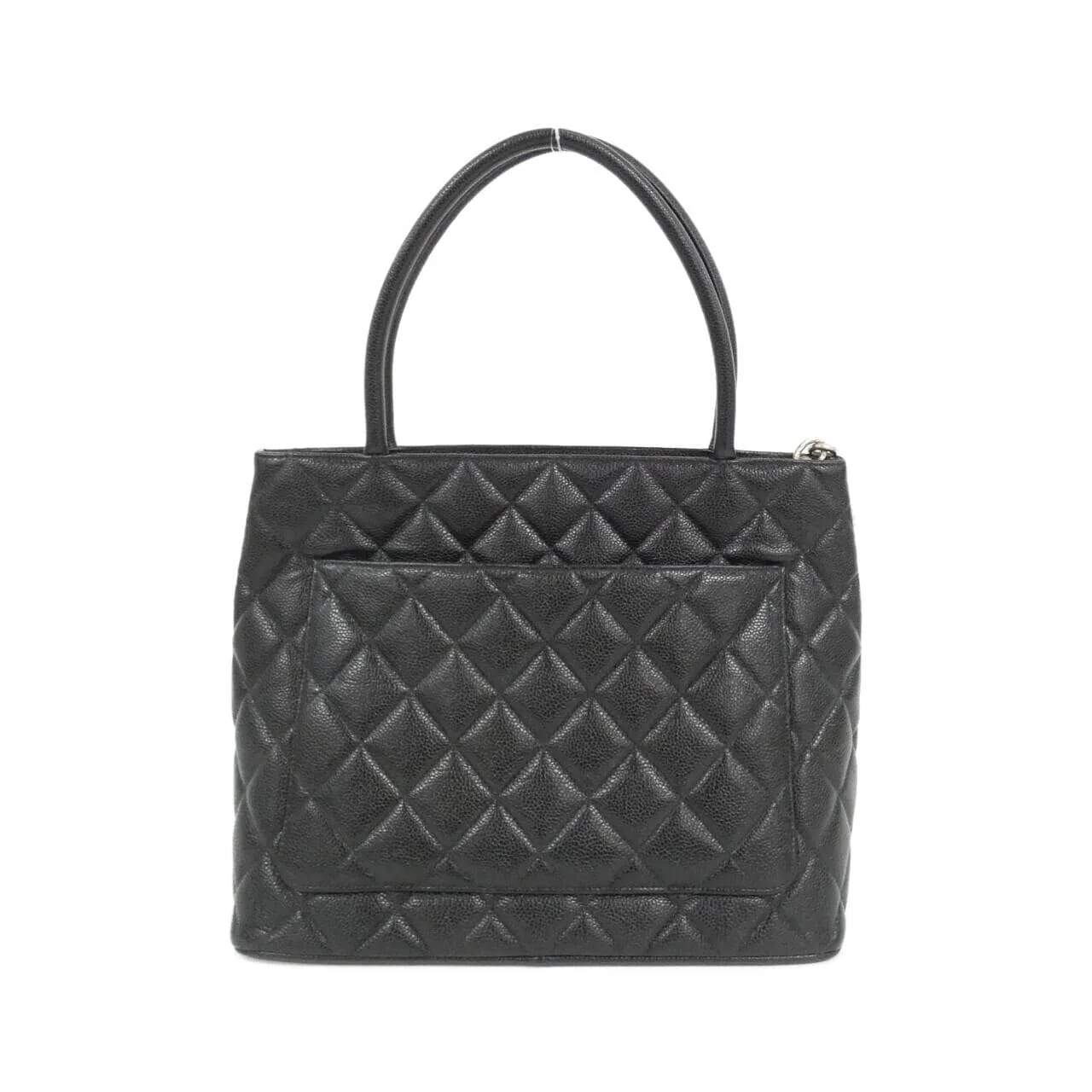 CHANEL Matelasse 1804 Handbag Grained Calfskin 黑色 荔枝紋牛皮 中古品A - 縮圖 2