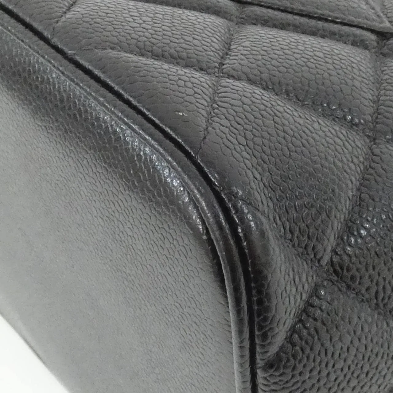 CHANEL Matelasse 1804 Handbag Grained Calfskin 黑色 荔枝紋牛皮 中古品A - 縮圖 3