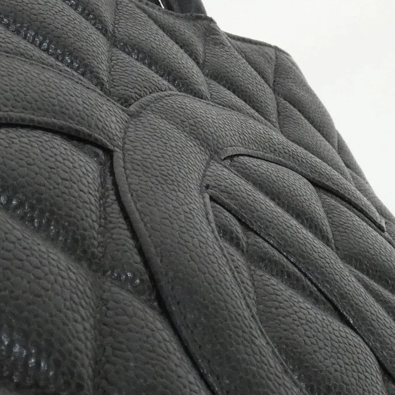 CHANEL Matelasse 1804 Handbag Grained Calfskin 黑色 荔枝紋牛皮 中古品A - 縮圖 5