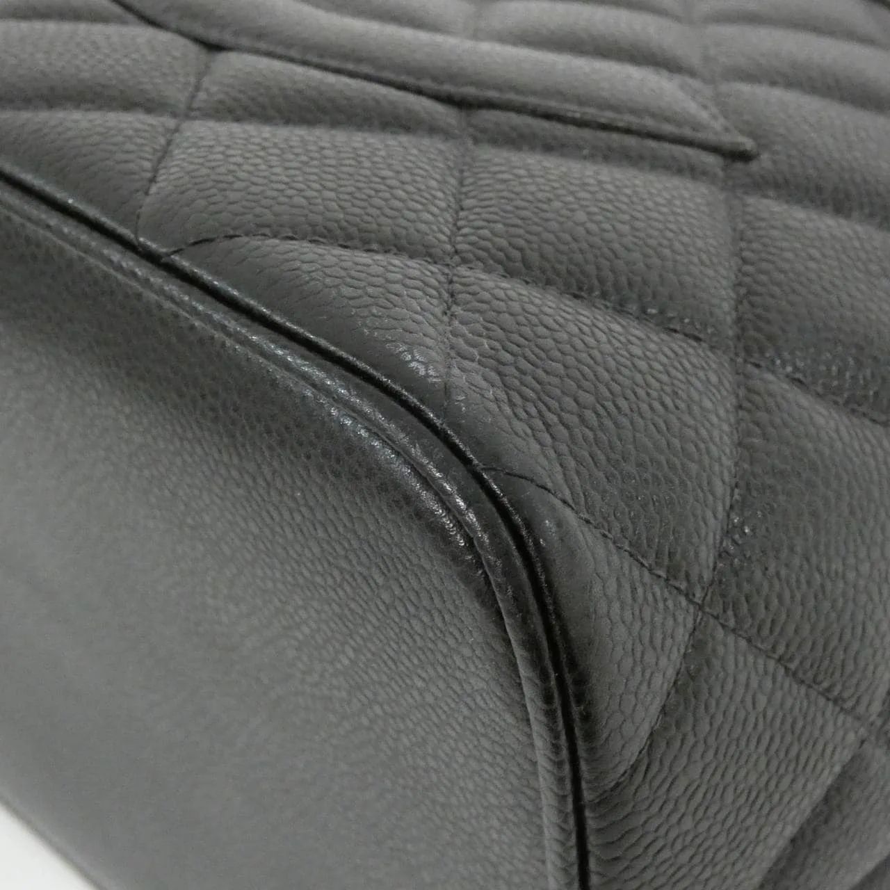 CHANEL Matelasse 1804 Handbag Grained Calfskin 黑色 荔枝紋牛皮 中古品A - 縮圖 3