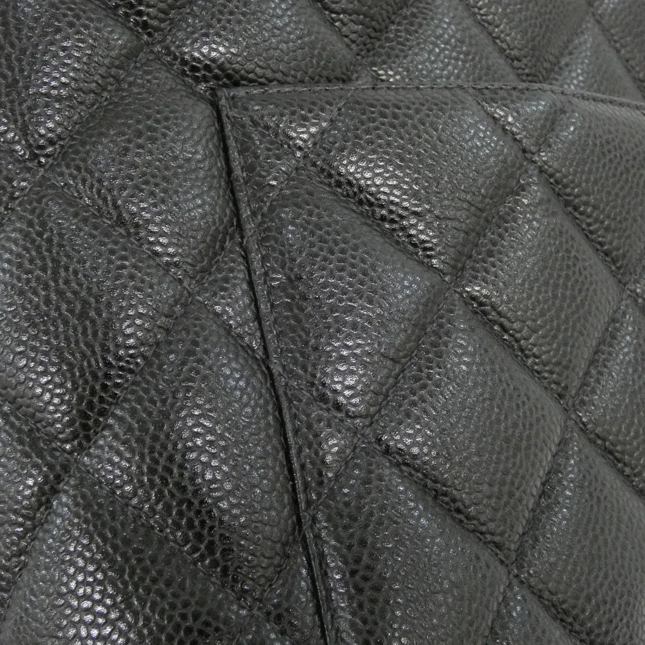 CHANEL Matelasse 1804 Handbag Grained Calfskin 黑色 荔枝紋牛皮 中古品A - 縮圖 5