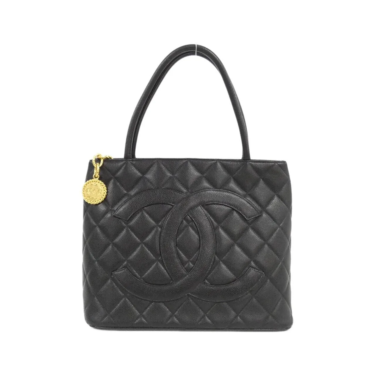 CHANEL Matelasse 1804 Handbag Grained Calfskin Black