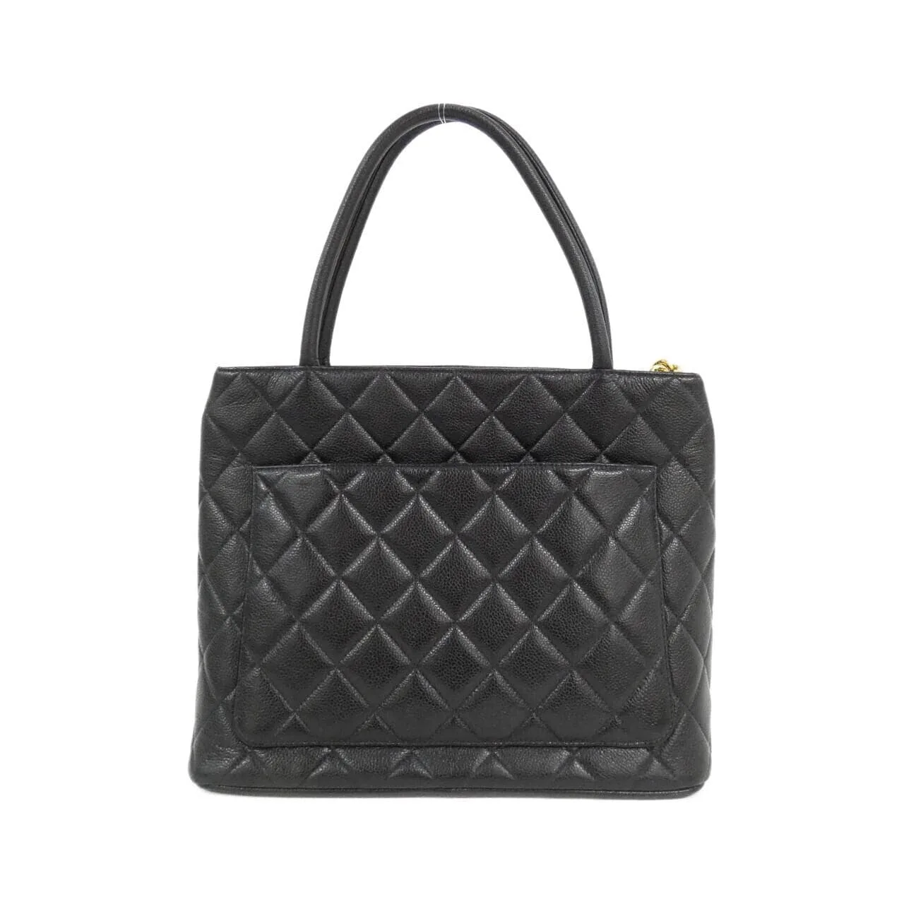 CHANEL Matelasse 1804 Handbag Grained Calfskin 黑色 荔枝紋牛皮 中古品A - 縮圖 2