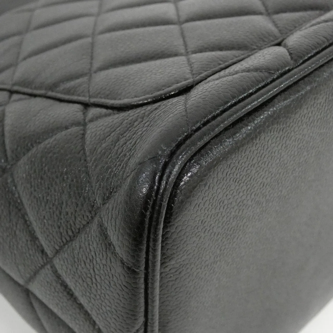 CHANEL Matelasse 1804 Handbag Grained Calfskin 黑色 荔枝紋牛皮 中古品A - 縮圖 3