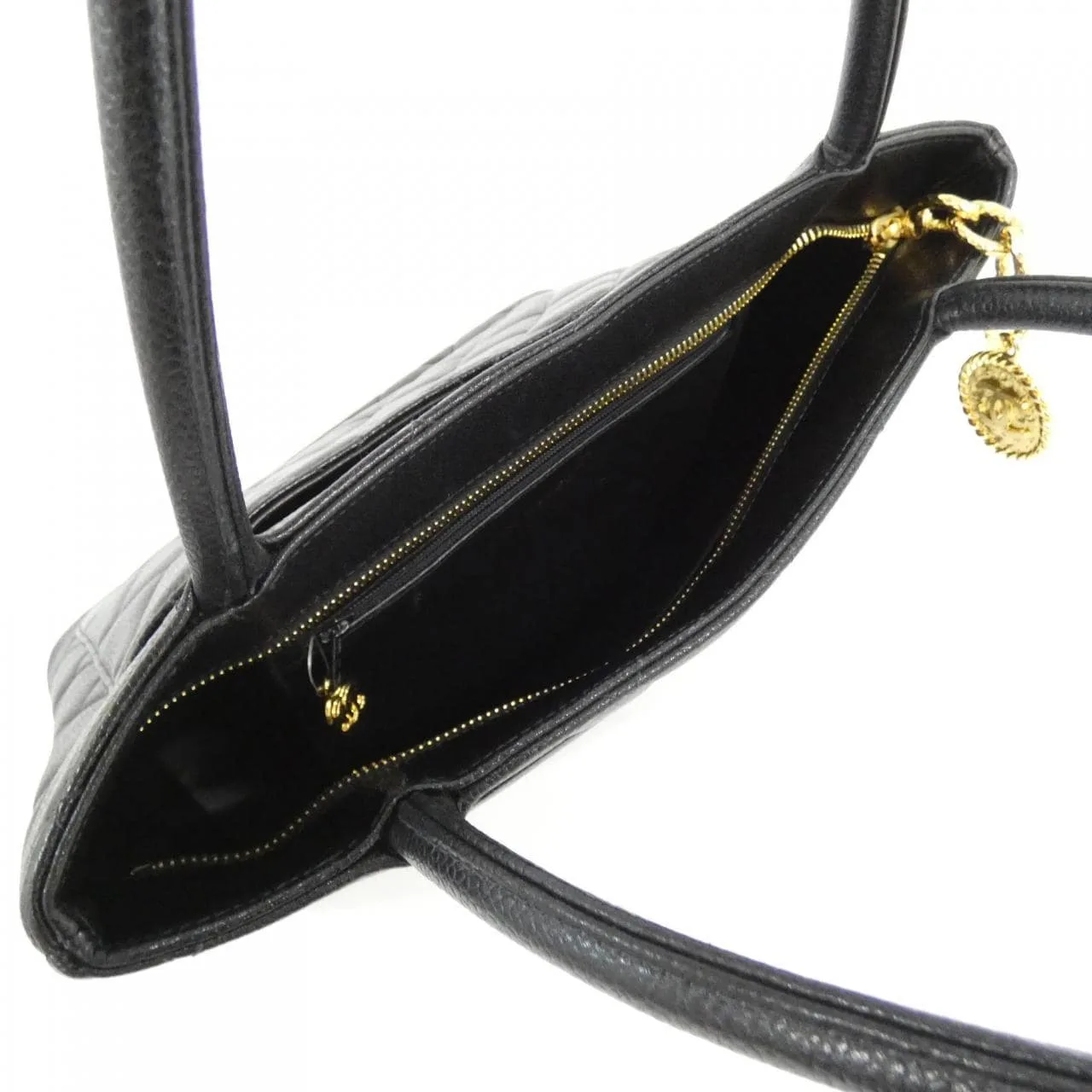 CHANEL Matelasse 1804 Handbag Grained Calfskin 黑色 荔枝紋牛皮 中古品A - 縮圖 6