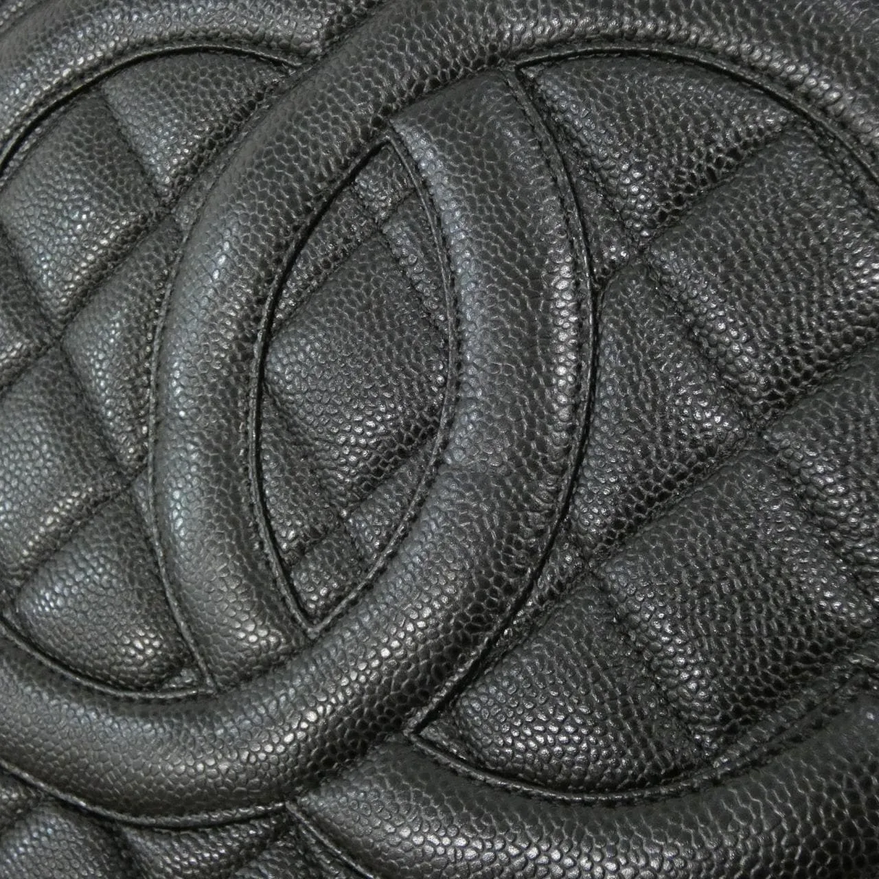 CHANEL Matelasse 1804 Handbag Grained Calfskin 黑色 荔枝紋牛皮 中古品A - 縮圖 5