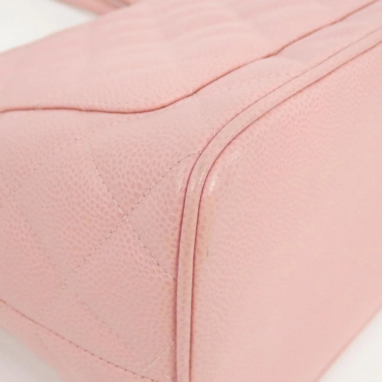 CHANEL Matelasse 1804 Handbag Grained Calfskin 粉色 荔枝紋牛皮 中古品A - 縮圖 3