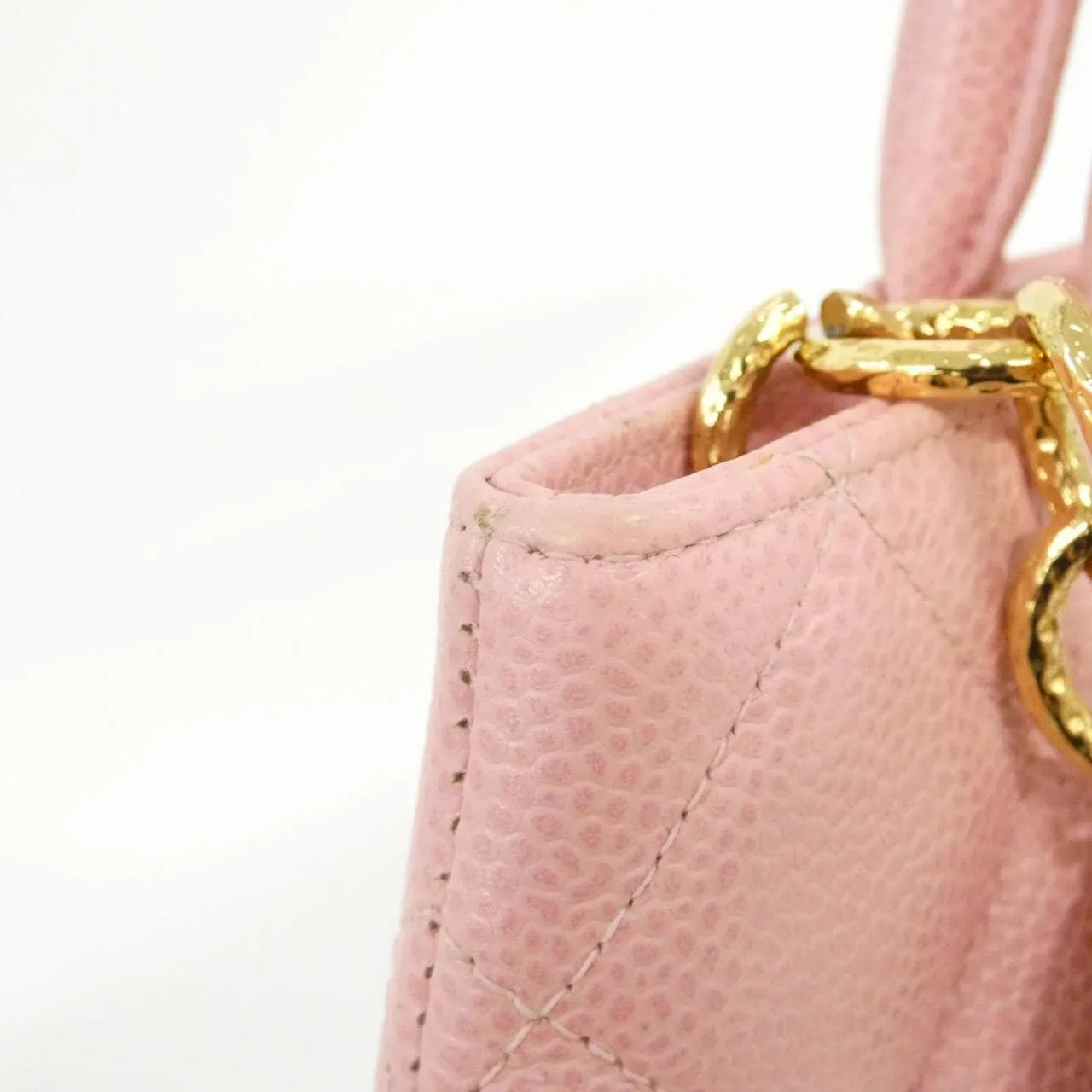 CHANEL Matelasse 1804 Handbag Grained Calfskin 粉色 荔枝紋牛皮 中古品A - 縮圖 5