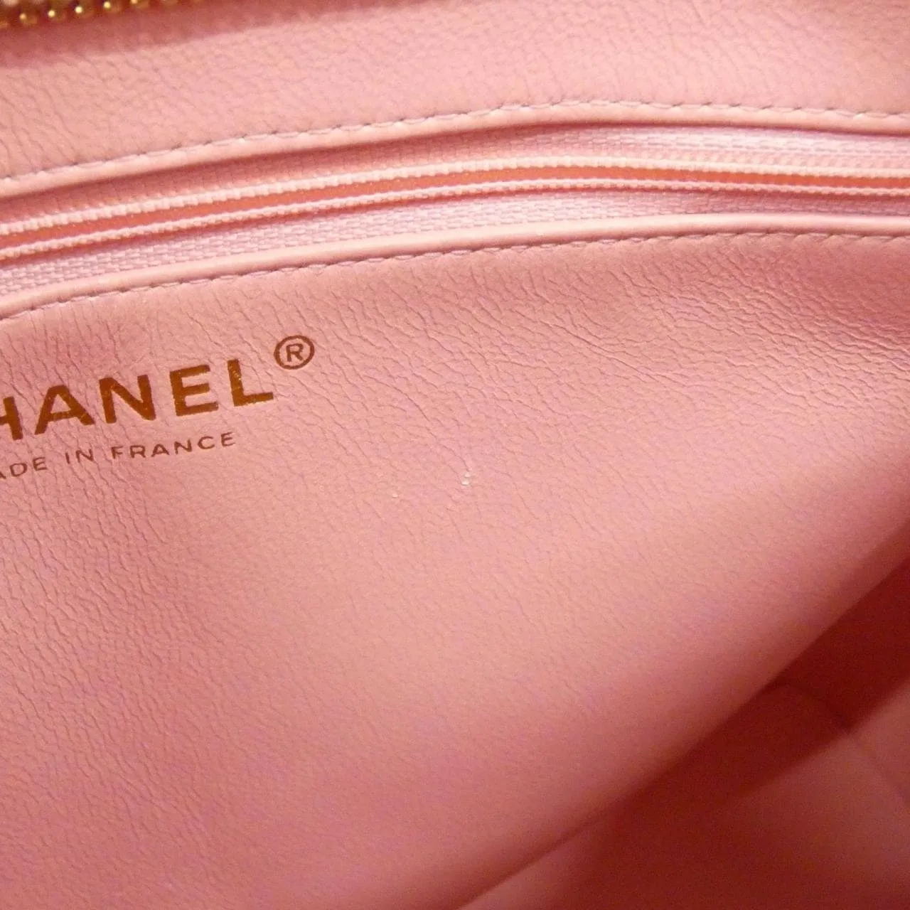 CHANEL Matelasse 1804 Handbag Grained Calfskin 粉色 荔枝紋牛皮 中古品A - 縮圖 8