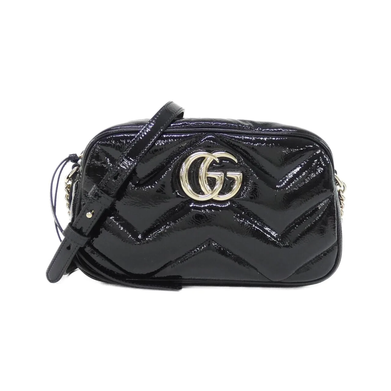 GUCCI 802448 0AABA 肩背包 漆皮 Black