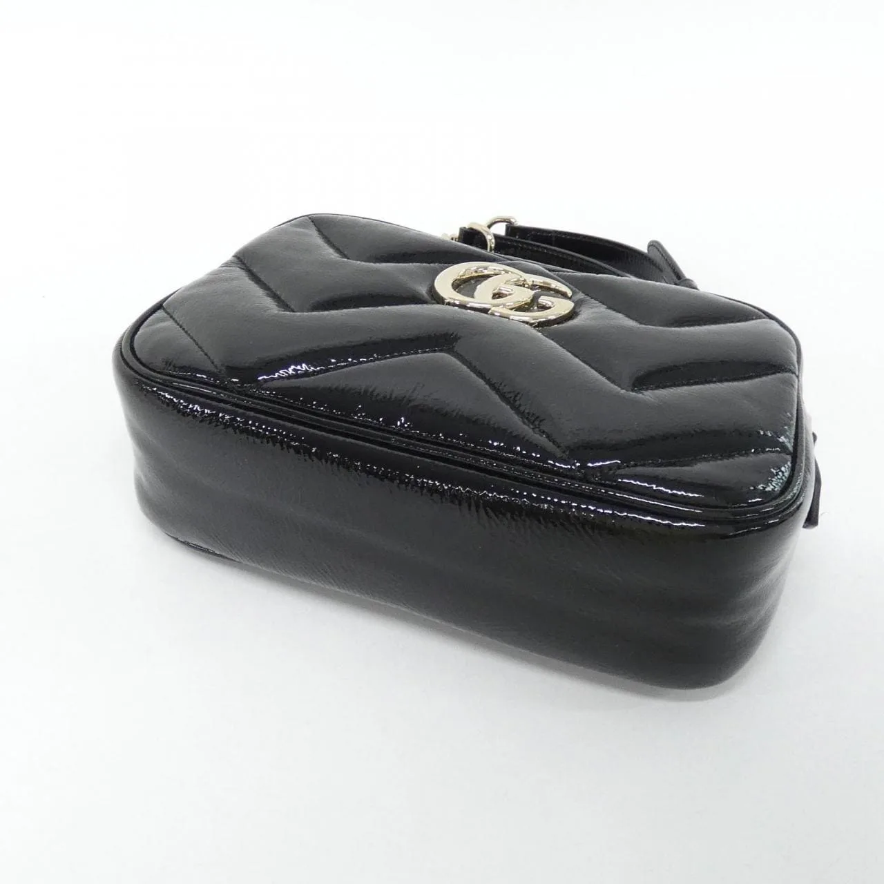 GUCCI 802448 0AABA 肩背包 漆皮 黑色 漆皮 中古品A - 縮圖 3