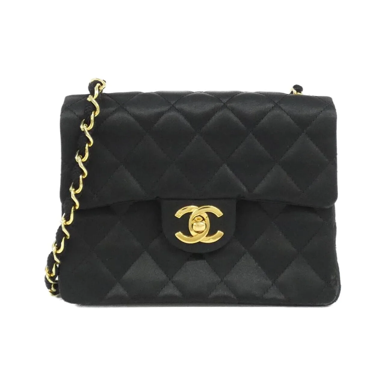 CHANEL 肩背包 緞面 Black