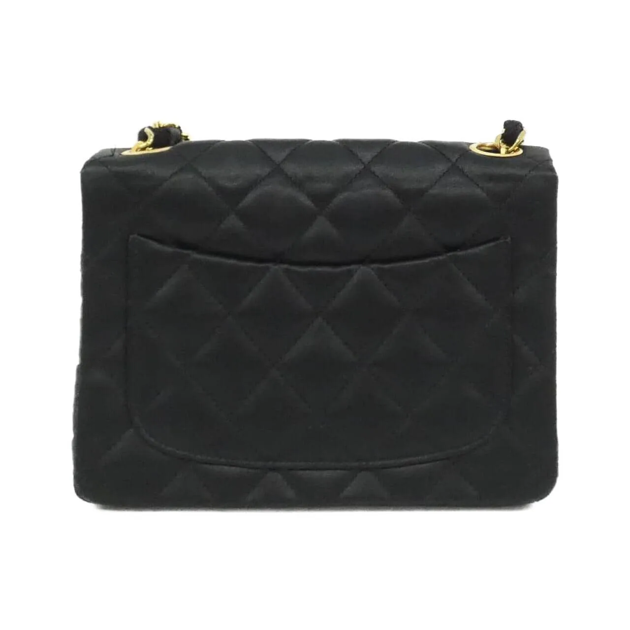 CHANEL Shoulder Satin 黑色 緞面 中古品A - 縮圖 2