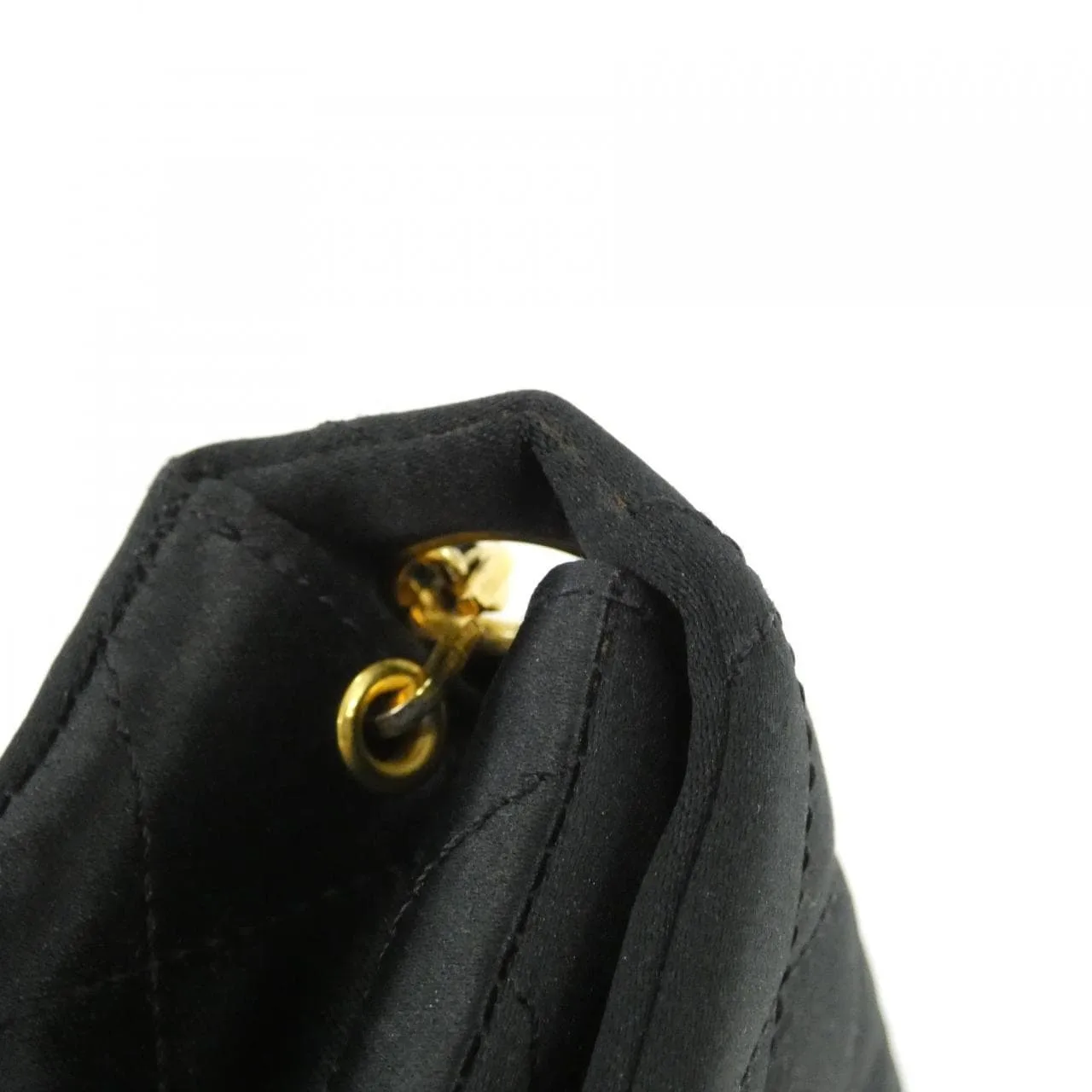 CHANEL Shoulder Satin 黑色 緞面 中古品A - 縮圖 5