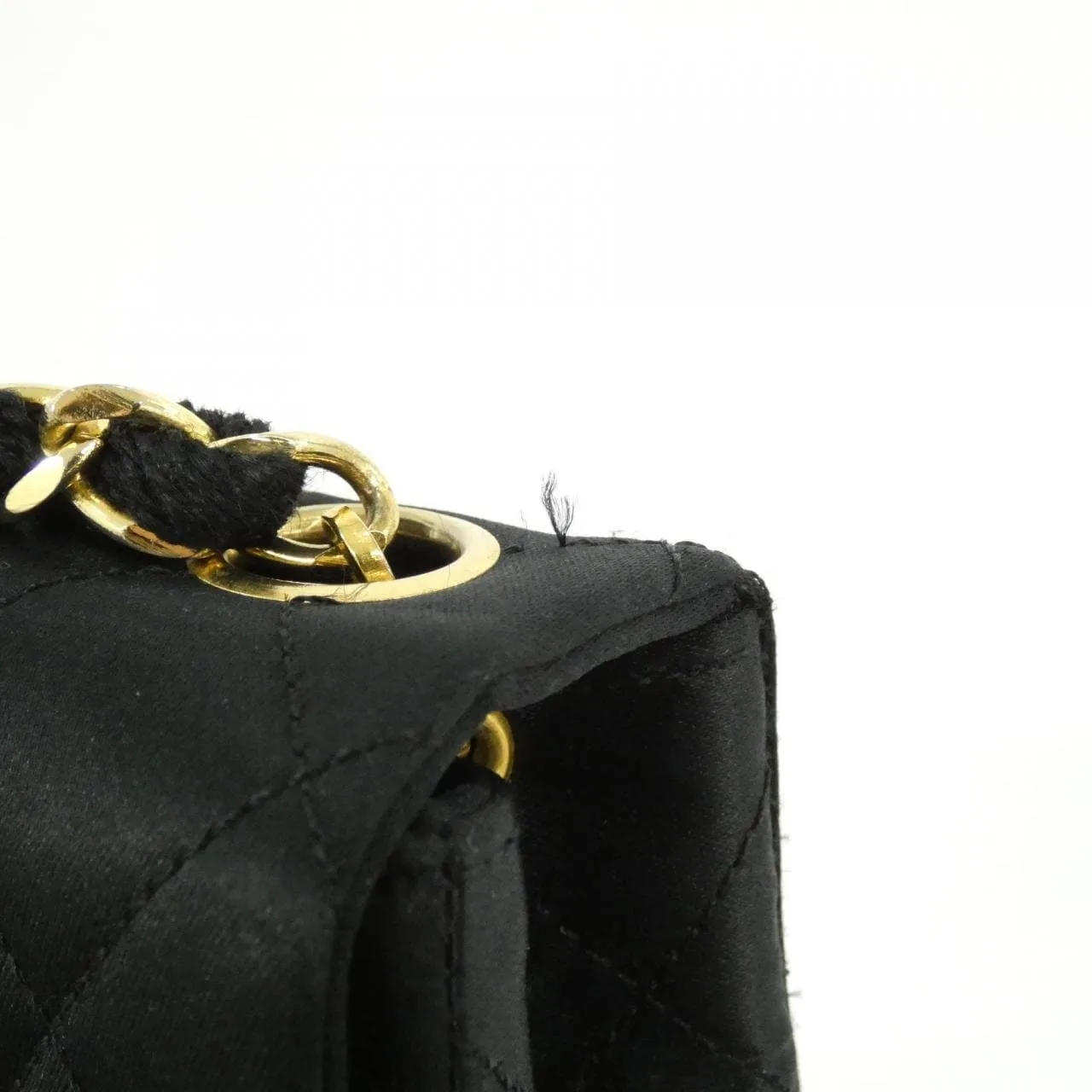 CHANEL Shoulder Satin 黑色 緞面 中古品A - 縮圖 6