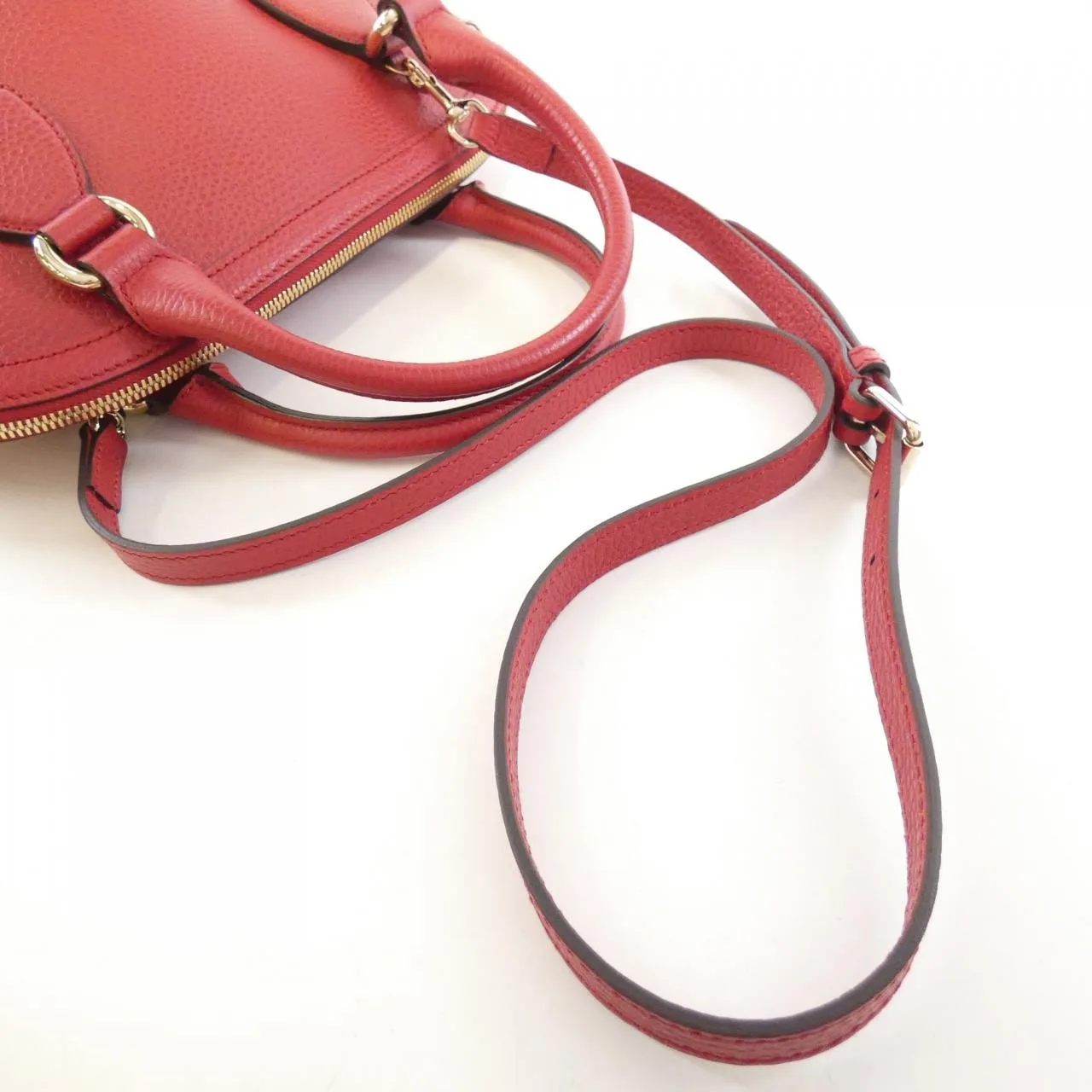 GUCCI GG Supreme 449662 CAO0G Handbag Leather Red Leather Rank A - Thumbnail 4