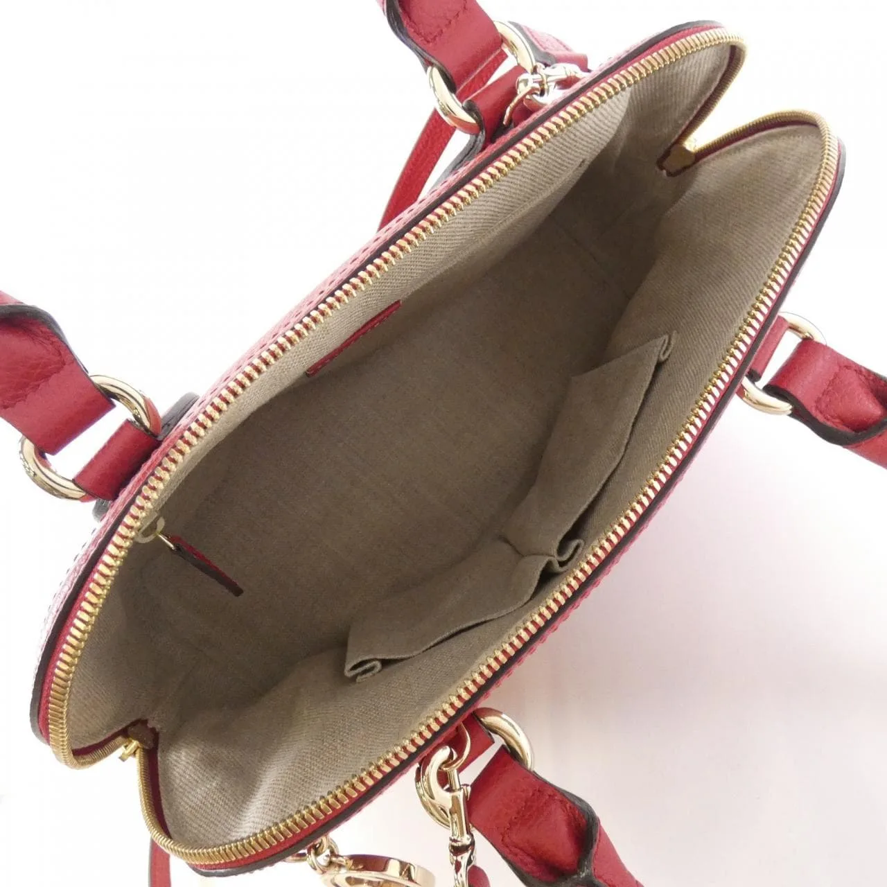 GUCCI GG Supreme 449662 CAO0G Handbag Leather Red Leather Rank A - Thumbnail 6