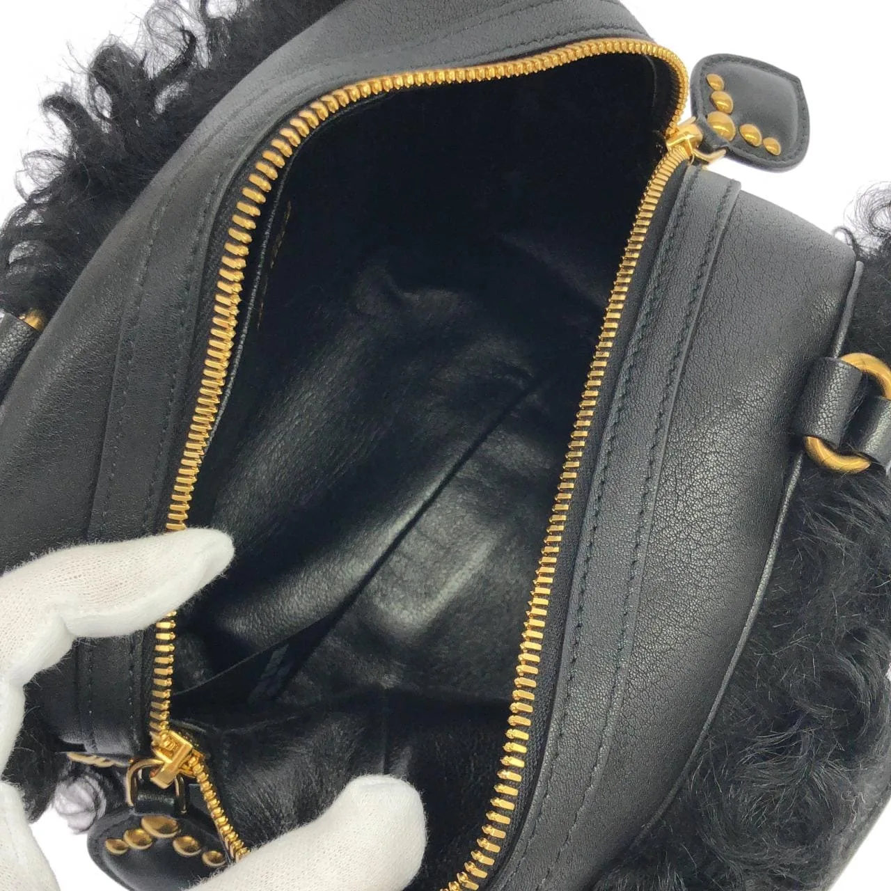MIU MIU 5BB092 手提包 黑色 中古品A - 縮圖 6
