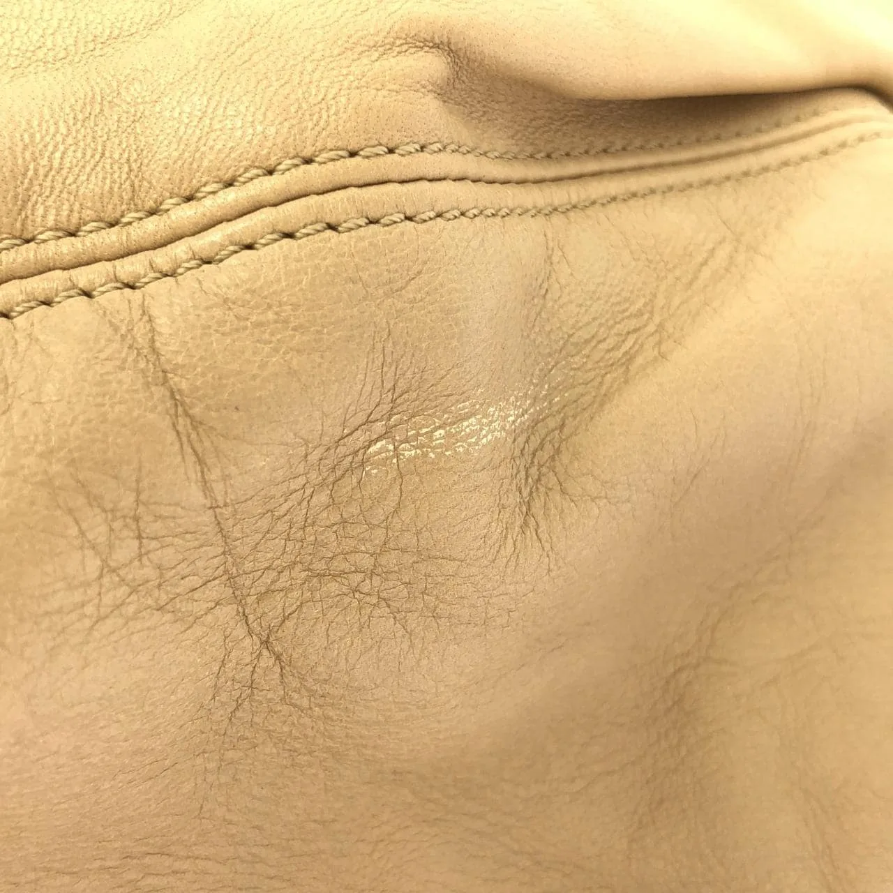 LOEWE 162373PAP Shoulder Lambskin Gold Lambskin Rank A - Thumbnail 4