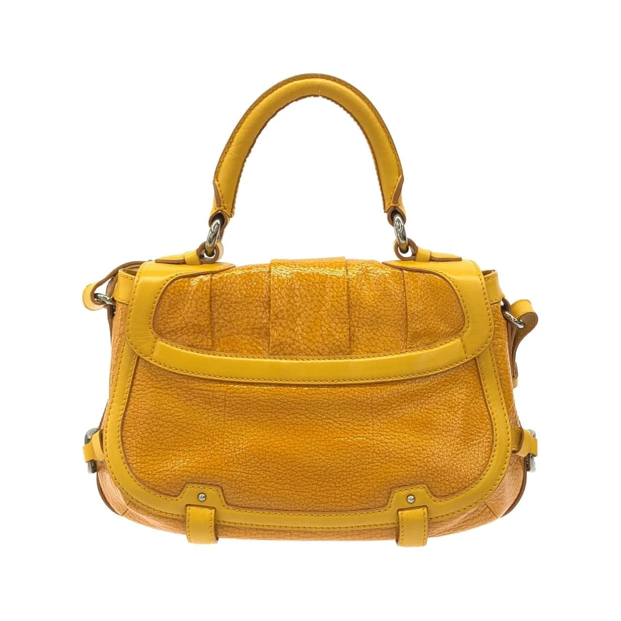CELINE Handbag Leather Yellow Leather Rank A - Thumbnail 2