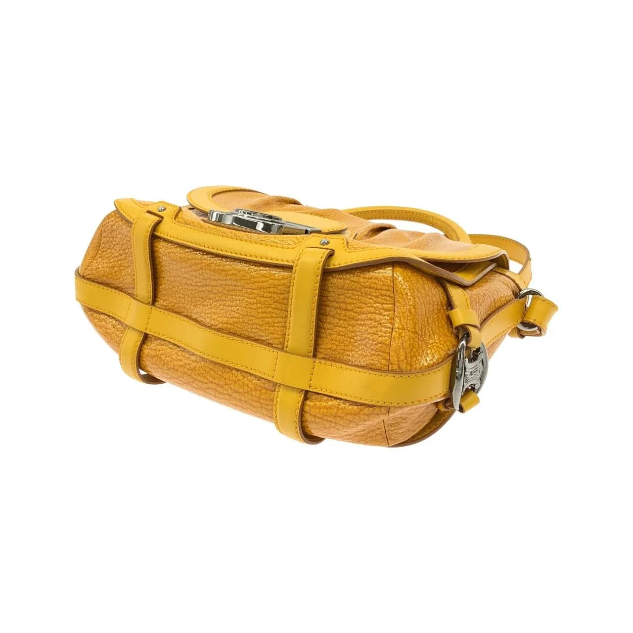 CELINE Handbag Leather Yellow Leather Rank A - Thumbnail 3
