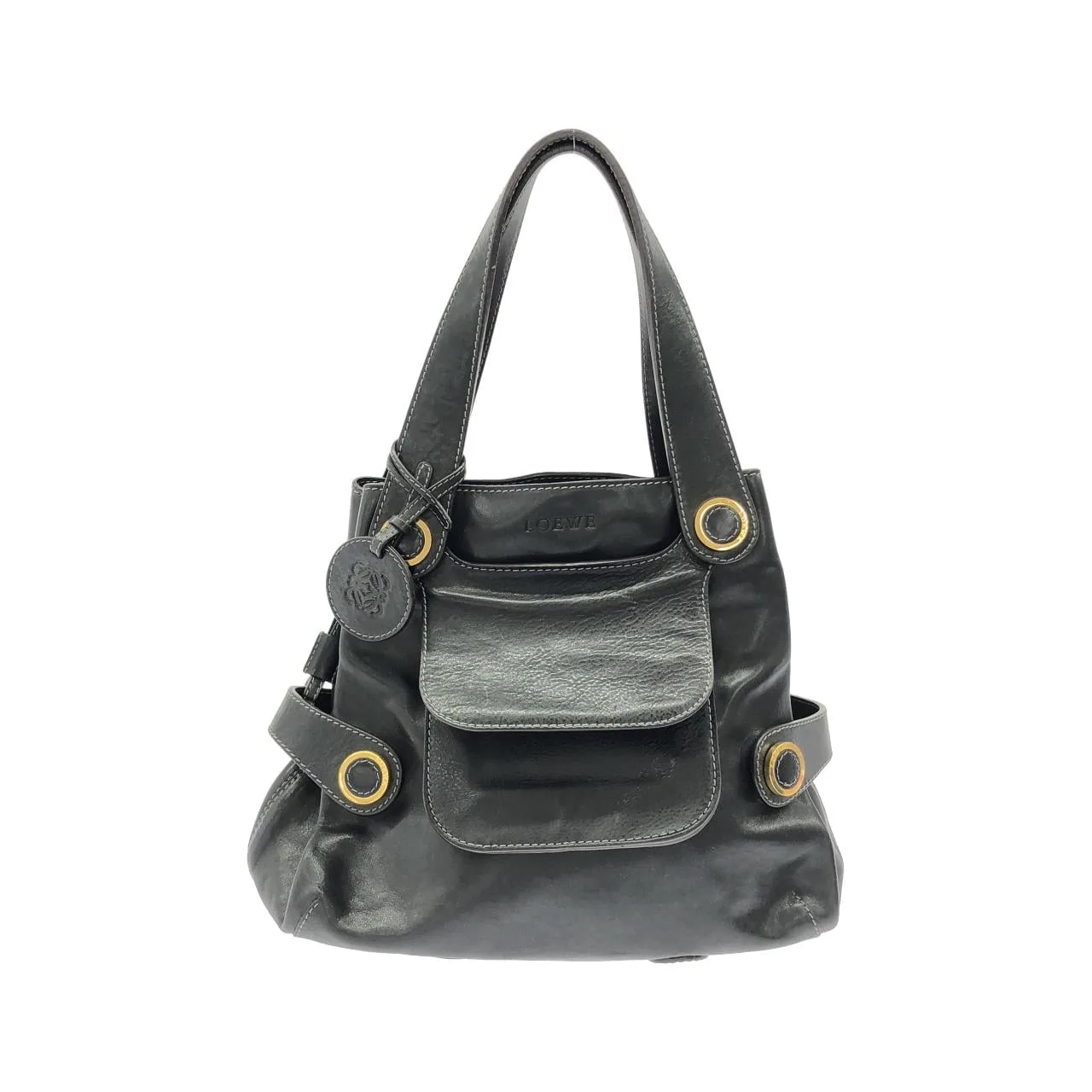 LOEWE Shoulder Leather Black