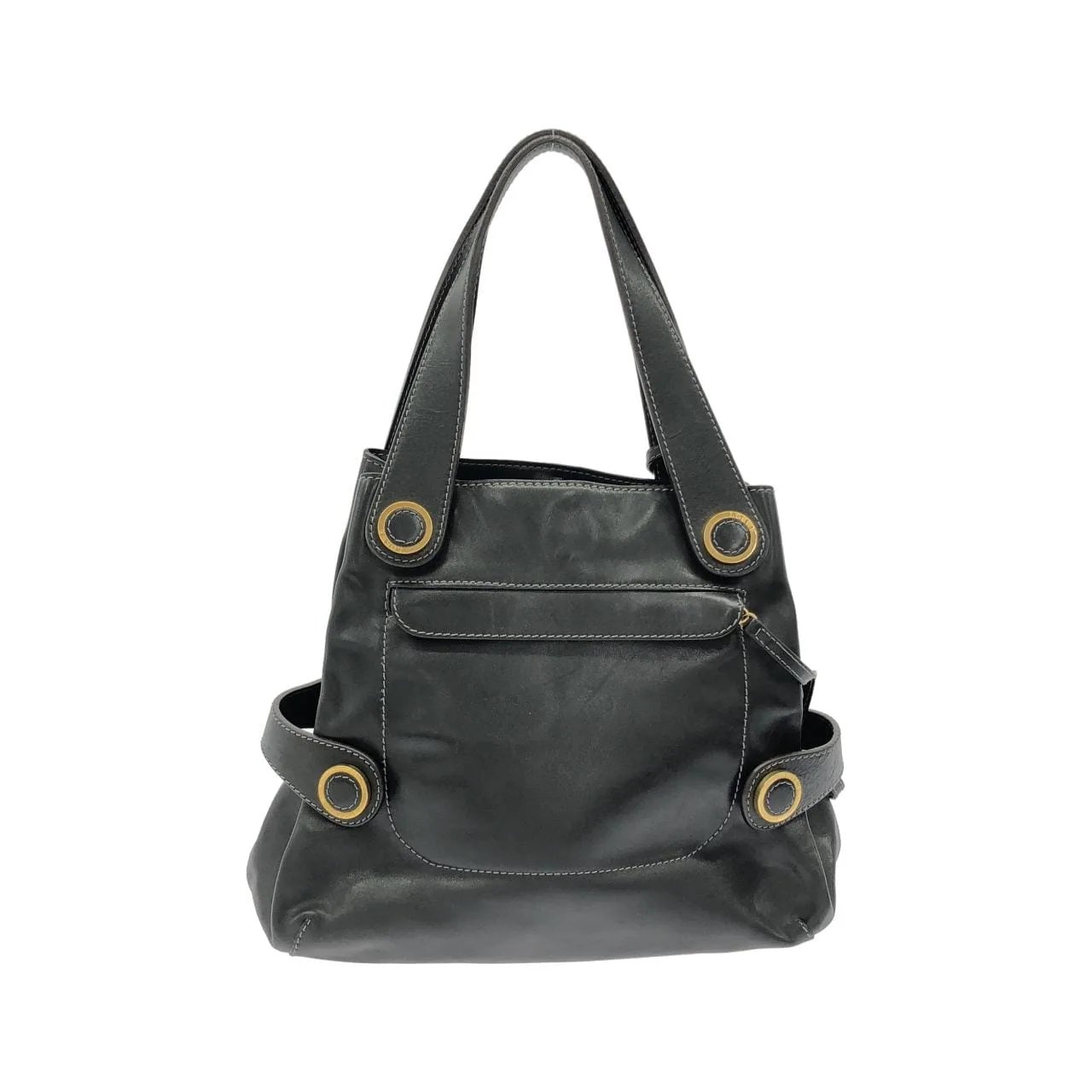 LOEWE Shoulder Leather Black Leather Rank A - Thumbnail 2