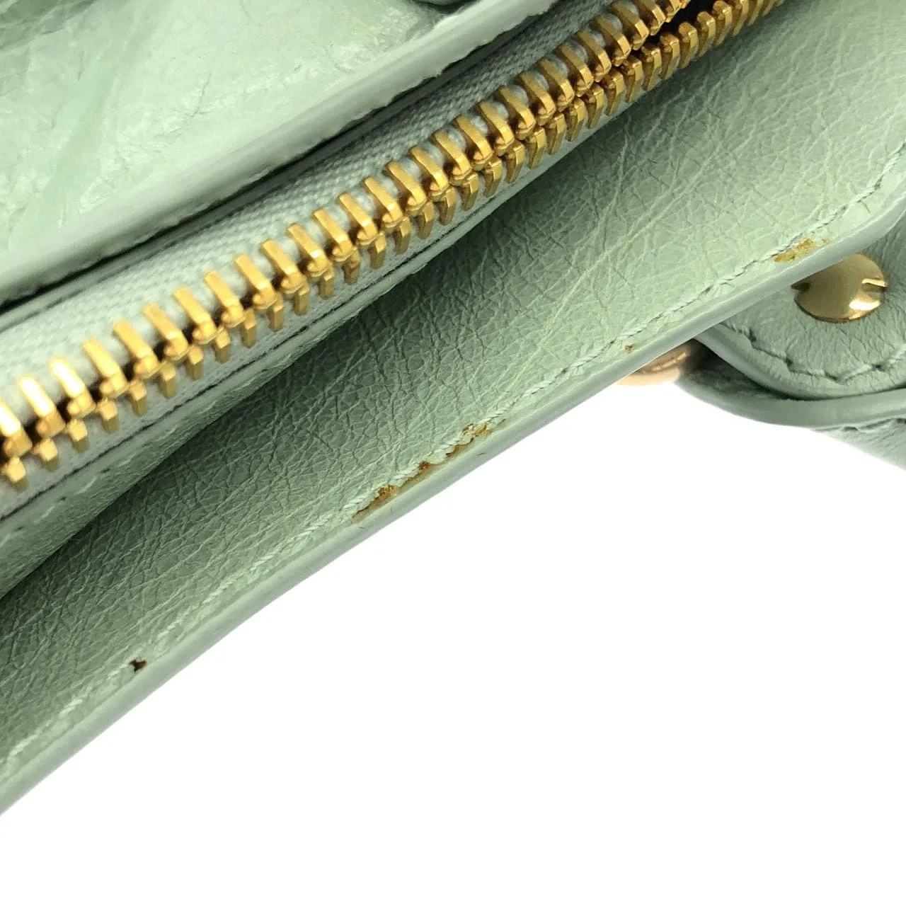 BALENCIAGA 285433 D94JG Handbag Lambskin 黑色 羊皮 中古品A - 縮圖 4