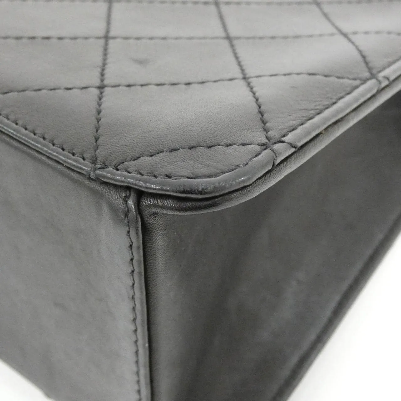 CHANEL 08873 Handbag Lambskin 黑色 羊皮 中古品A - 縮圖 3